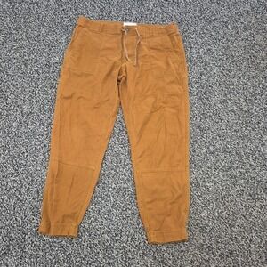 REI Co Op Trailsmith Jogger Mens 38x32 Brown Cotton Stretch Drawstring Taper